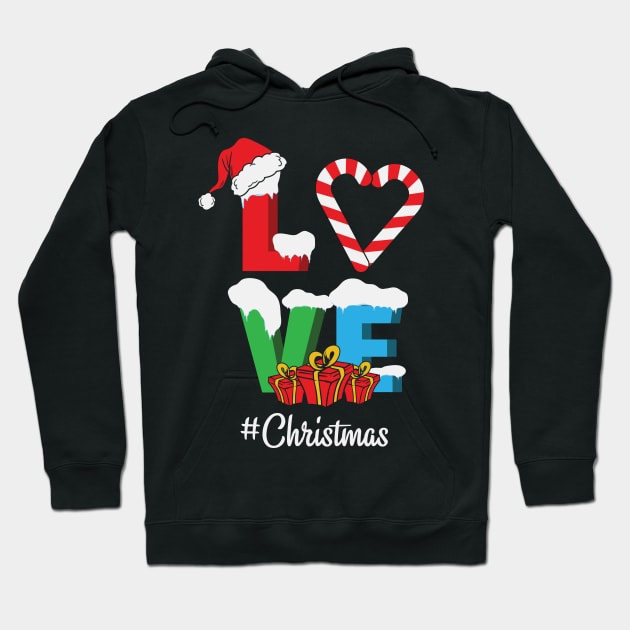 Love Christmas Hoodie by MZeeDesigns